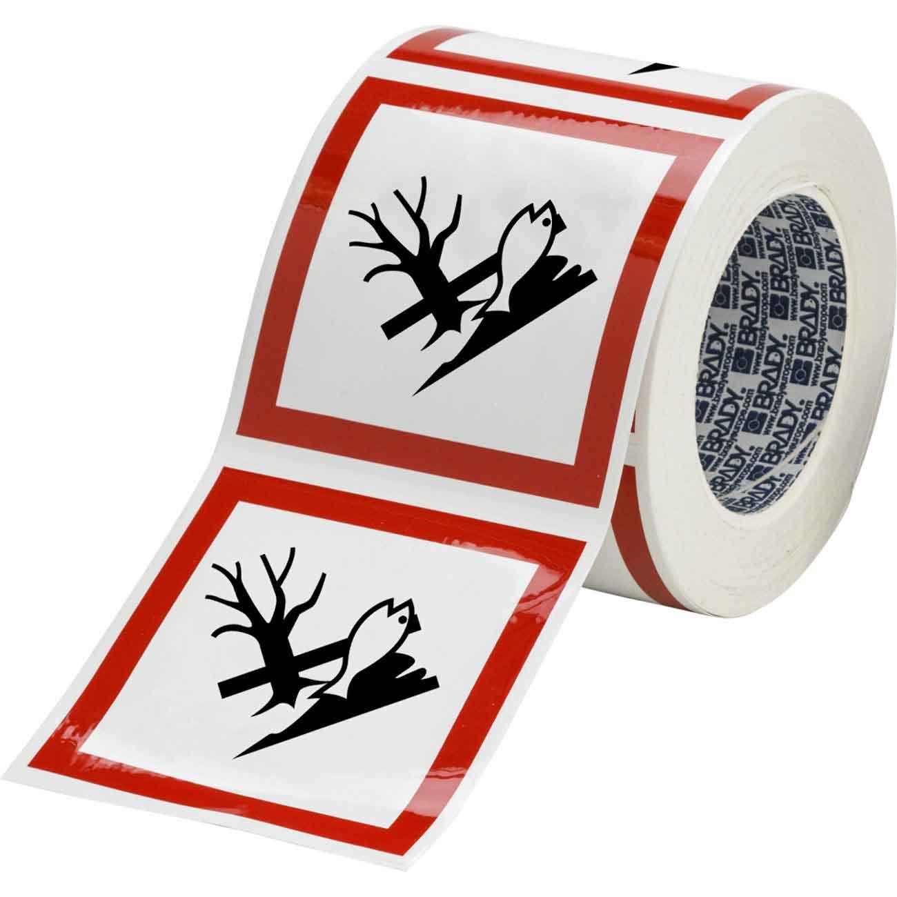 LABEL PICTOGRAM 4IN BK/R ON WHT