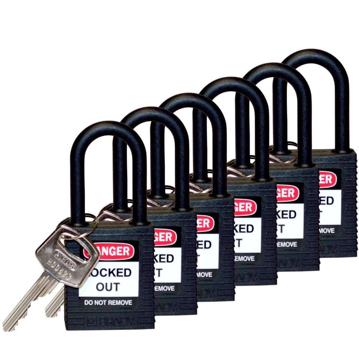 PADLOCK SAF BK FIBERGLASS REINFORCED NYL