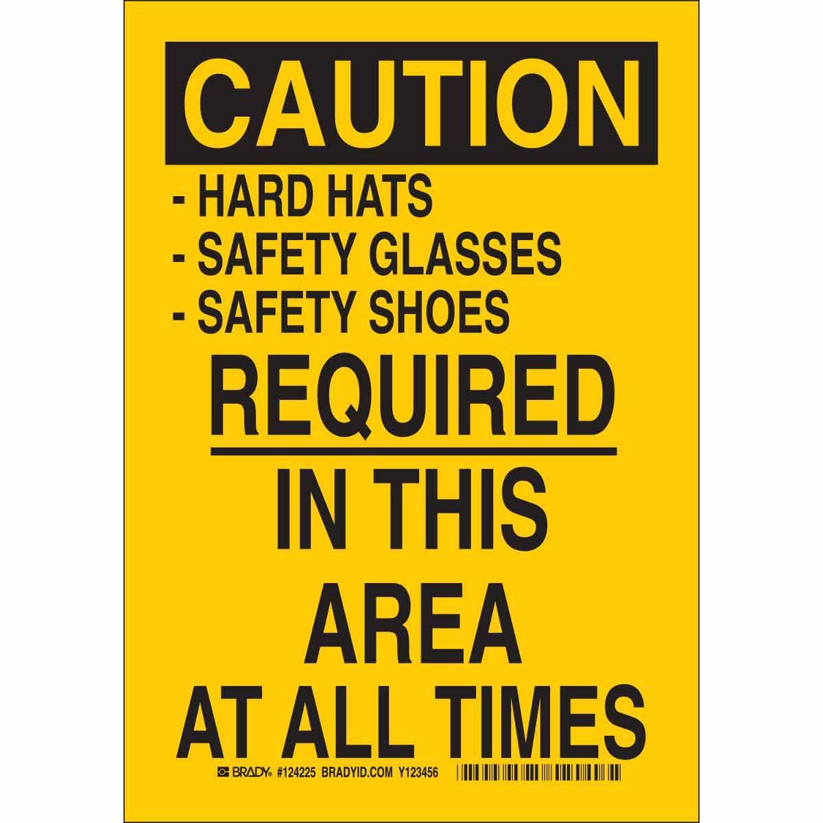 SIGN PROTECTION PERSONAL CAUT 14IN 10IN