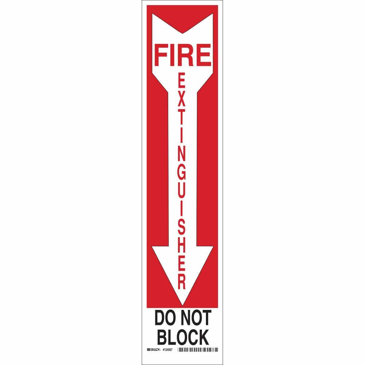 SIGN EMER AND FIRE RECT 18IN 4IN