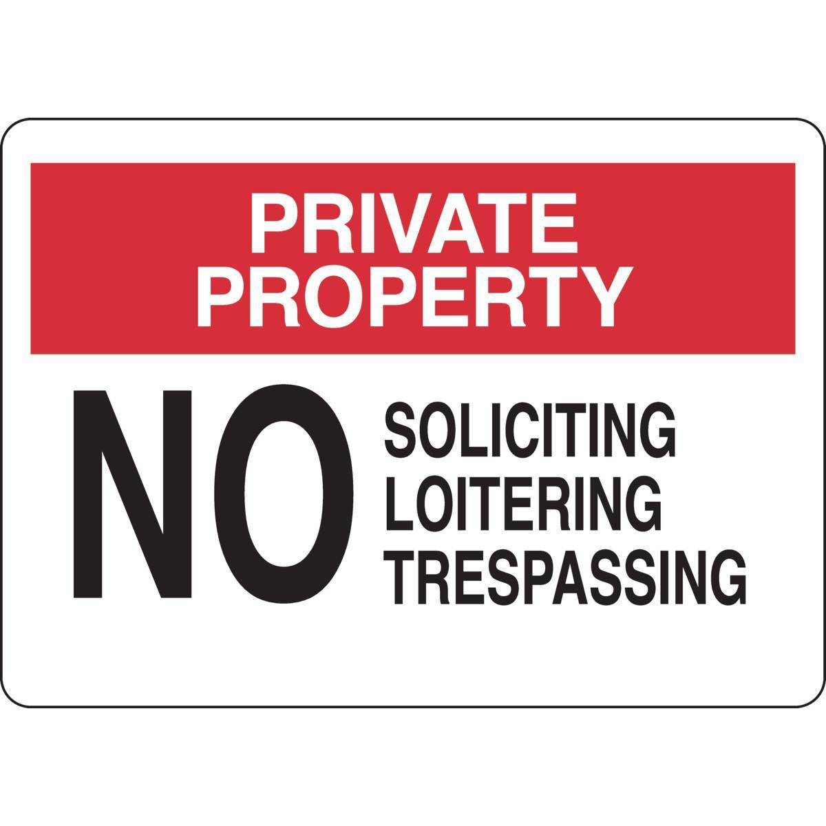 SIGN ADMITTANCE PRIVATE PROP 7IN 10IN
