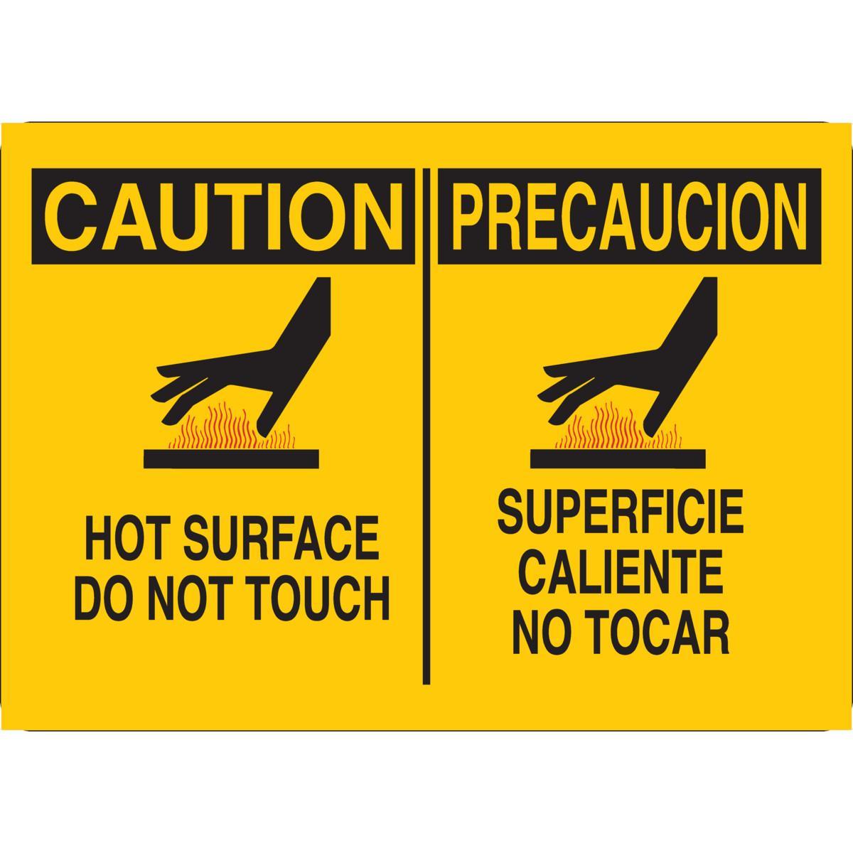 SIGN CAUT LAMINATED RECT 10IN 14IN