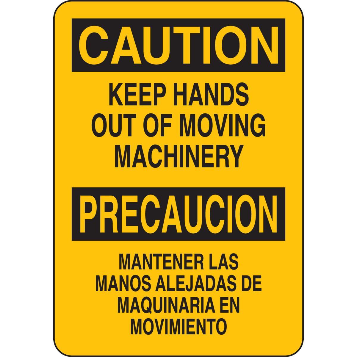 SIGN SAF CAUT/PRECAUCION 10IN 7IN TEXT