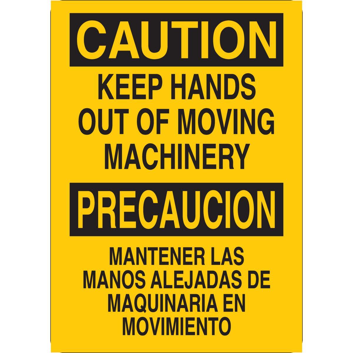 SIGN SAF CAUT/PRECAUCION 14IN 10IN SURF