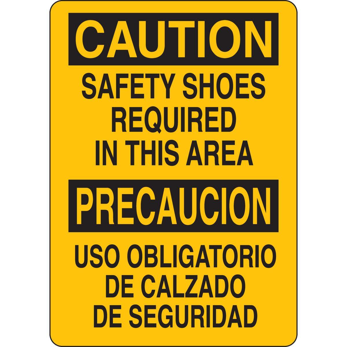 SIGN SAF CAUT 14IN 10IN BK ON YEL TEXT