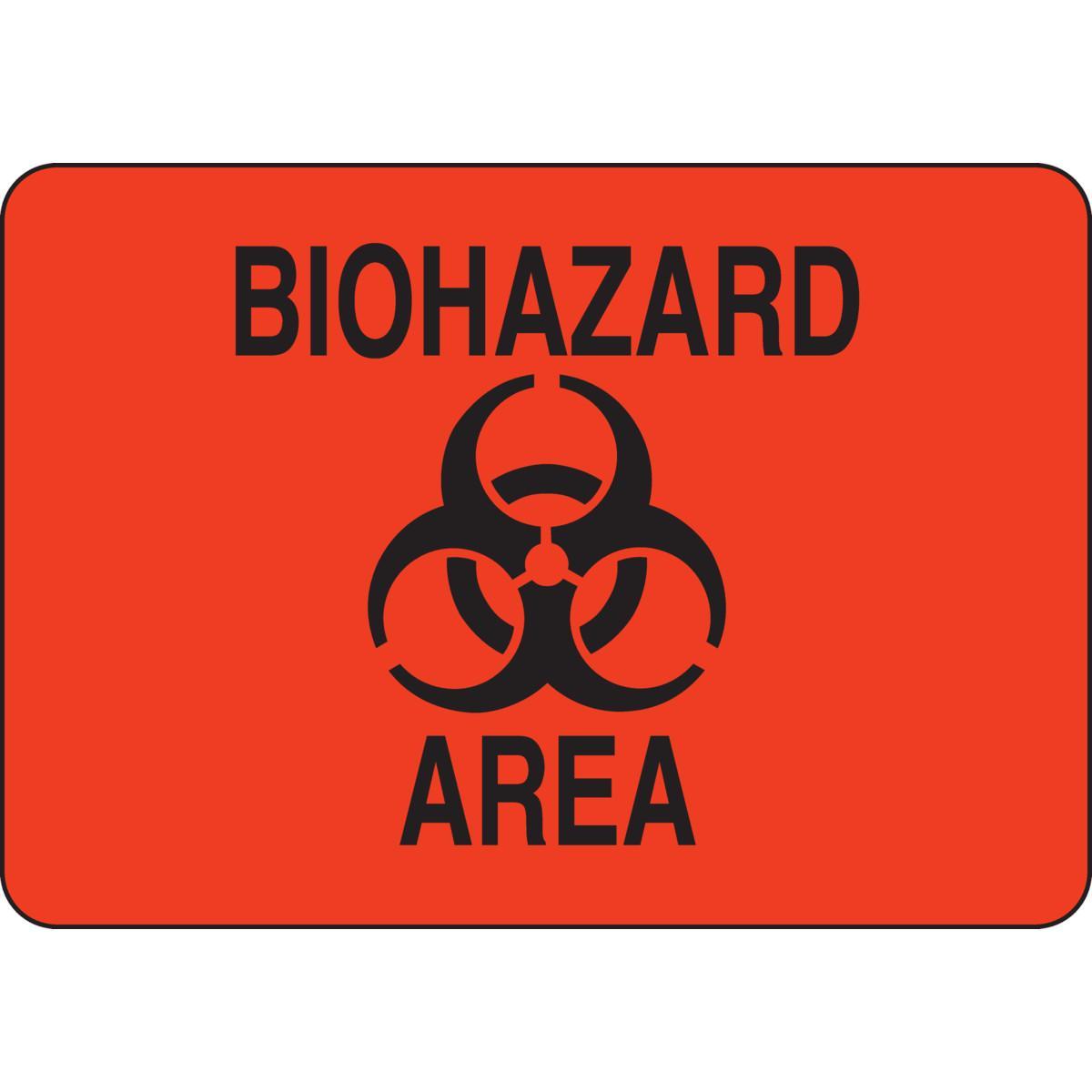 SIGN BIOHAZARD RECT SYM/TEXT B-401 PS