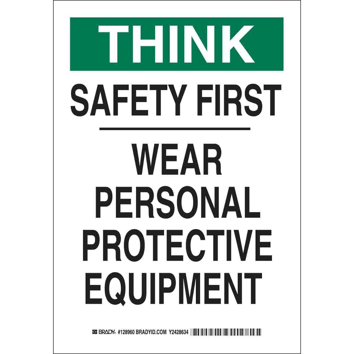 SIGN PROTECTION PERSONAL THINK 14IN 10IN