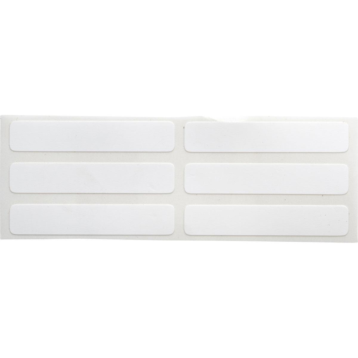 MARKER PNL 2IN 3/8IN WHT PERM ACRYL RECT