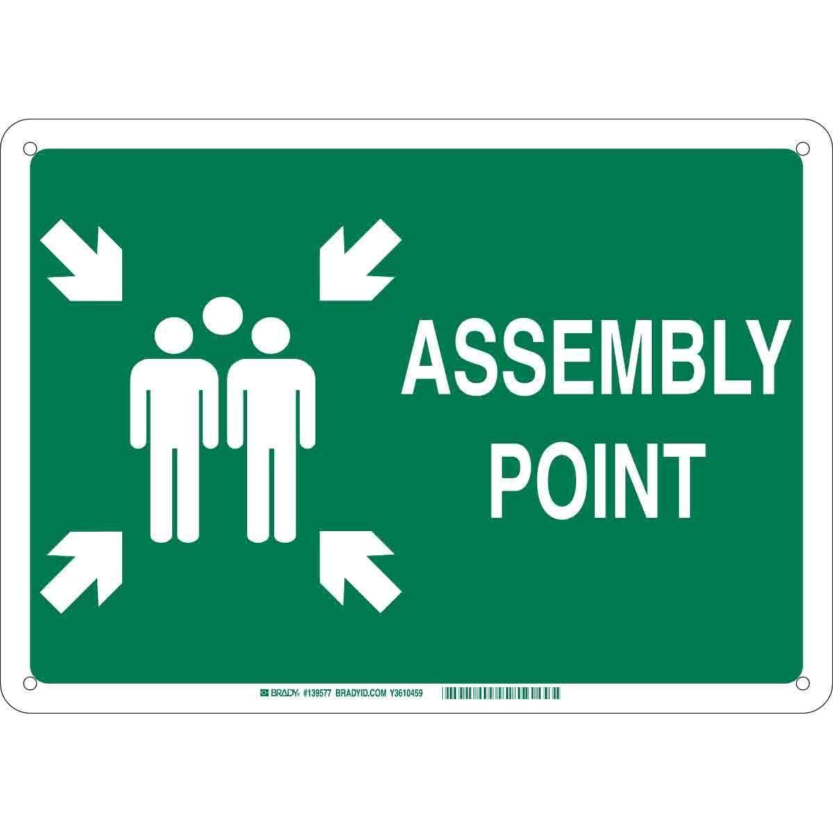SIGN PT ASSY RECT 10IN 14IN GRN ON WHT