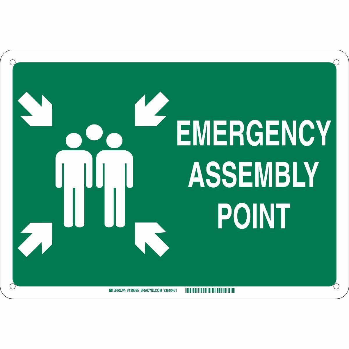 SIGN PT ASSY EMER RECT 18IN 24IN