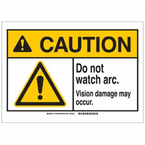 SIGN CAUT HIGH PRFM RECT 14IN 10IN