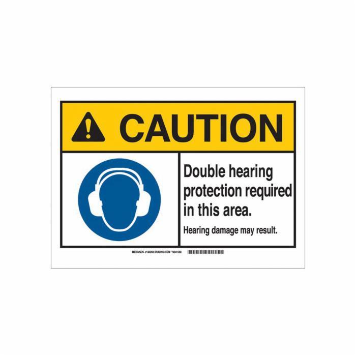 SIGN CAUT HIGH PRFM RECT 14IN 10IN