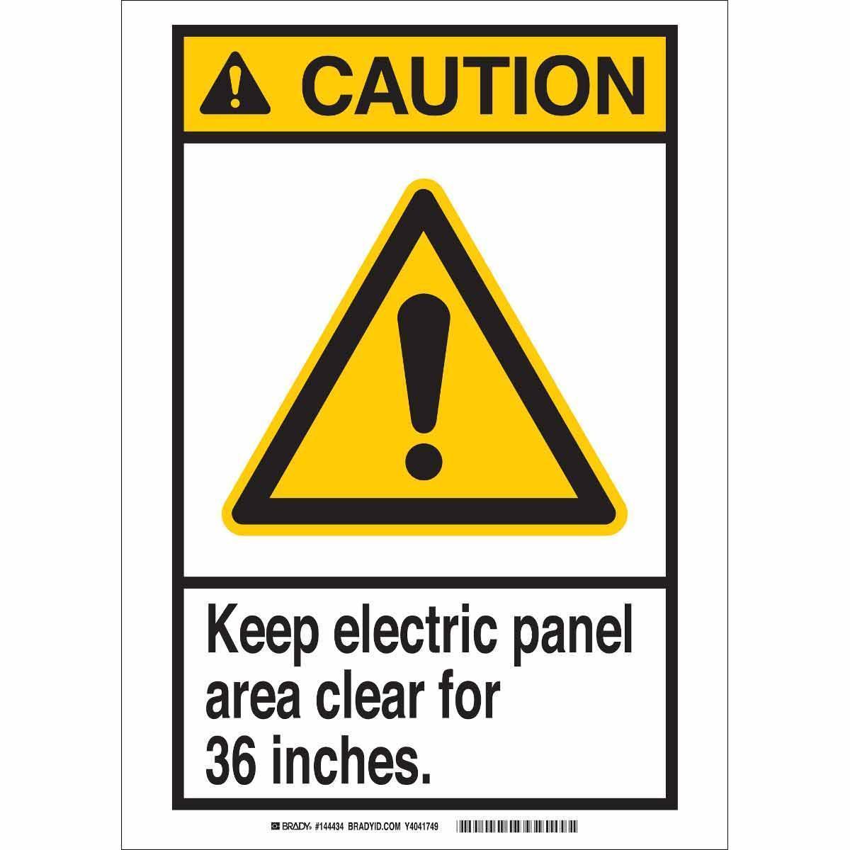 SIGN SAF ANSI CAUT RECT 10IN 7IN