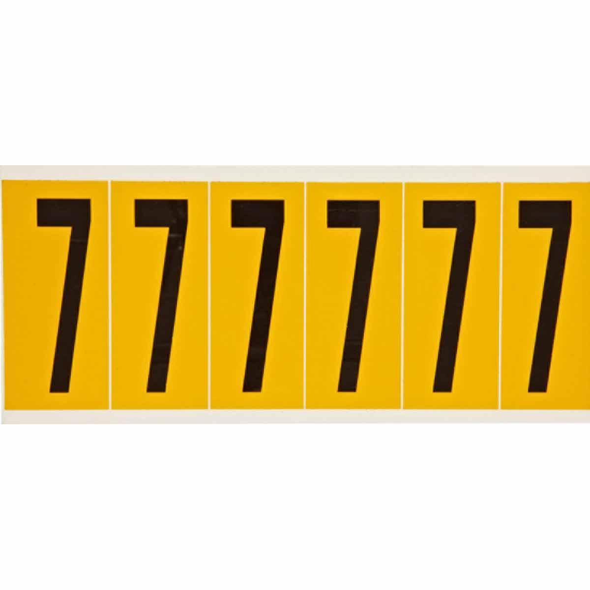 LABEL NO BK 7 2.938IN YEL B-946 VINYL 1