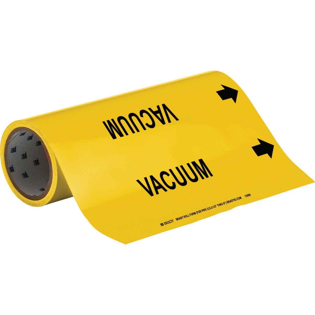 MARKER PIPE VAC W LEFT ARROW SYM 12IN 65