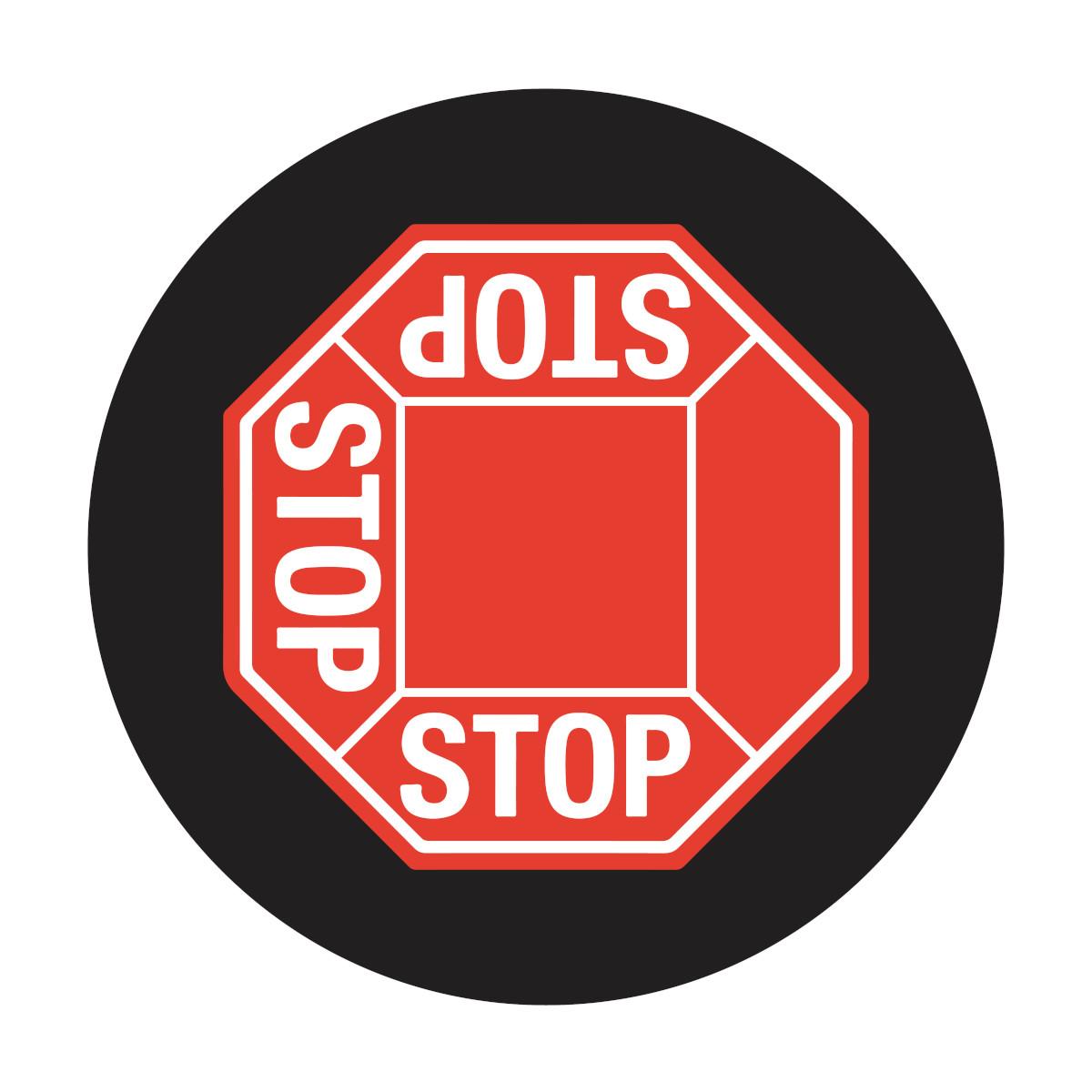 ACDT PVNT SIGNS CIRCLE RED/WHITE TEXT