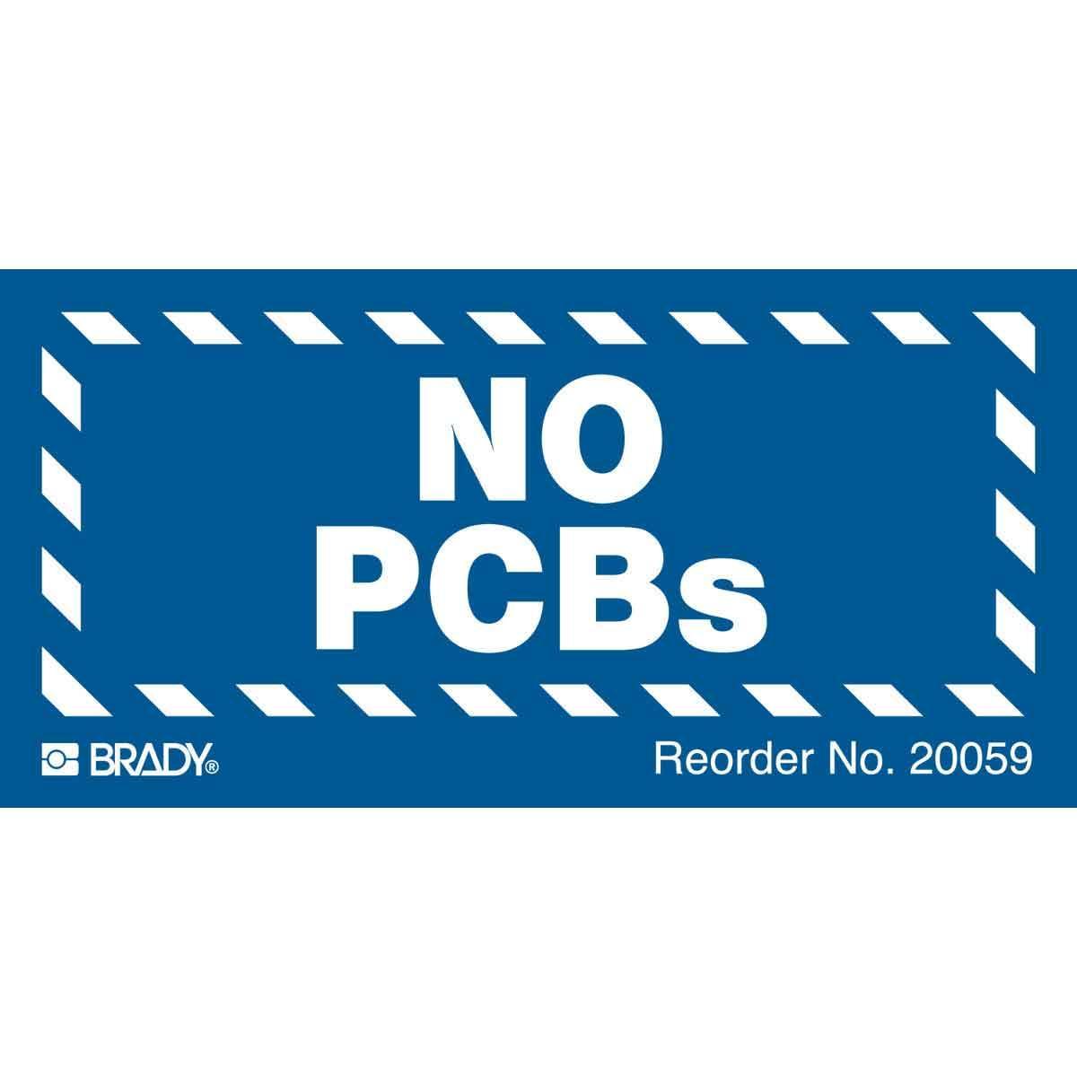MATERIAL LABEL 2IN NO PCBS WHT ON BL