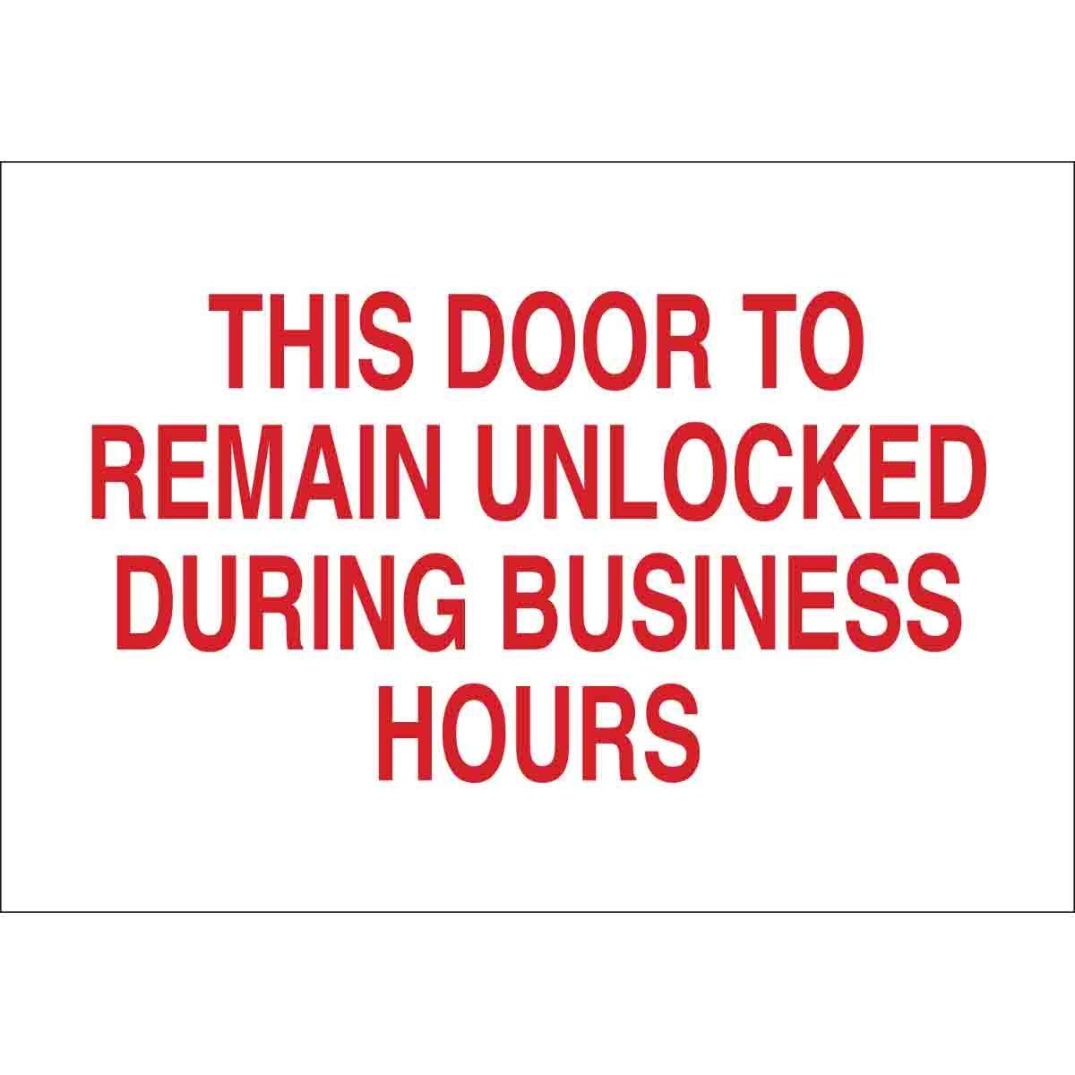 SIGN SAF 10IN 14IN R ON WHT COR HOLE