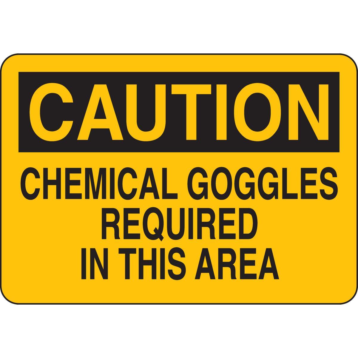 SIGN PROTECTION EYE CAUT 7IN 10IN SURF