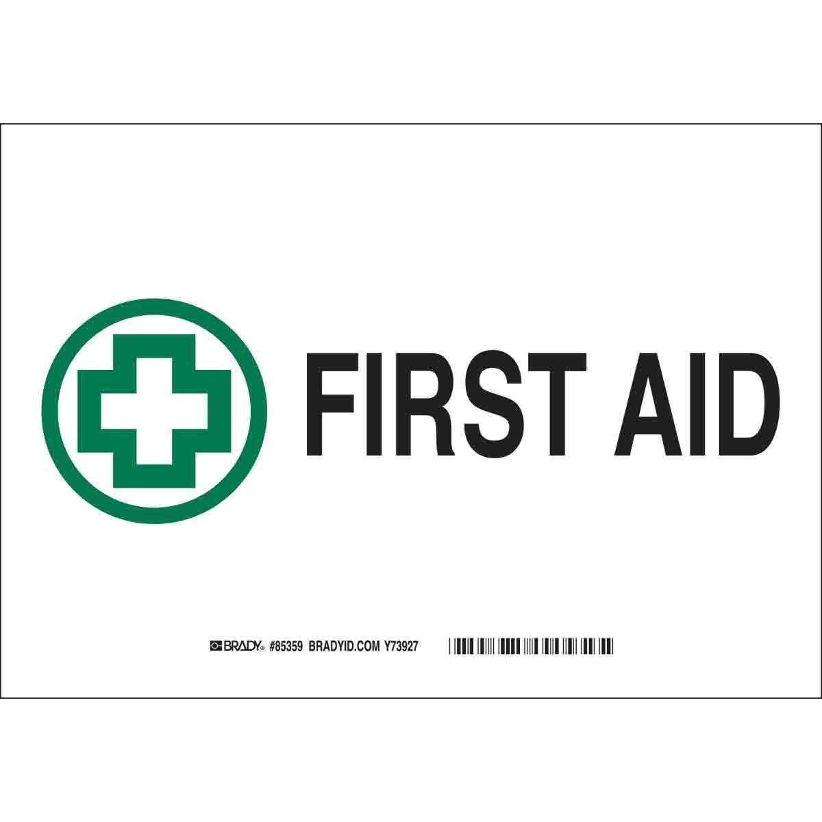 SIGN AID FIRST RECT 7IN 10IN B-401 PS