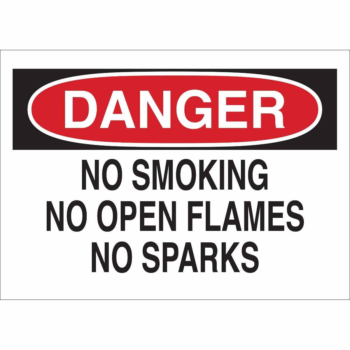 SIGN SMOKING NO DANGER 10IN 14IN SURF