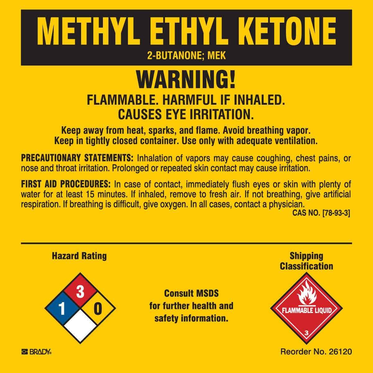 MATERIAL LABEL 10IN BK/BL/R/WHT ON YEL