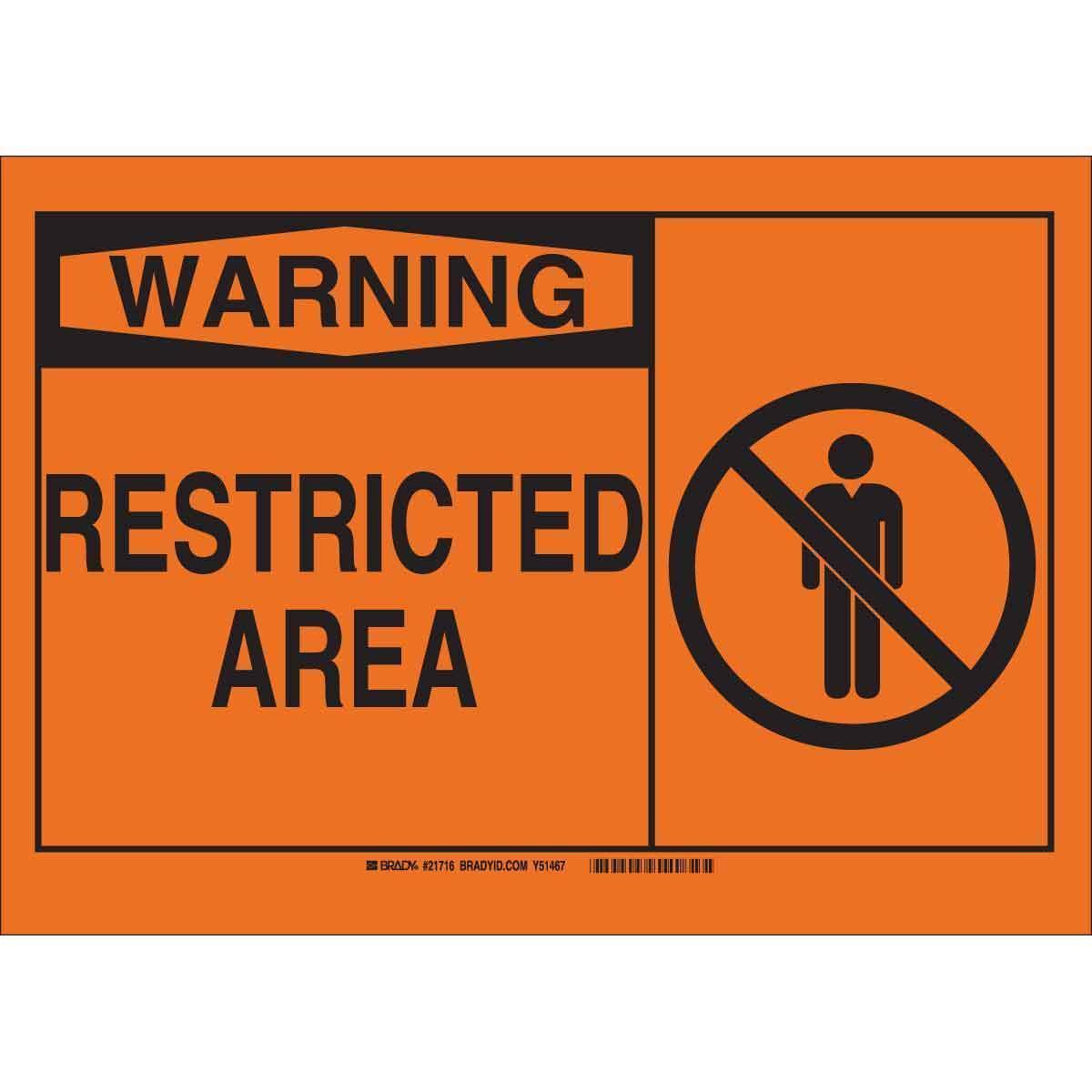 SIGN AREA RESTRICTED SELF-ADH TEXT
