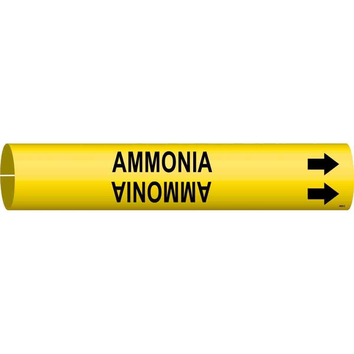 MARKER PIPE AMNA BK ON YEL 2IN 2IN