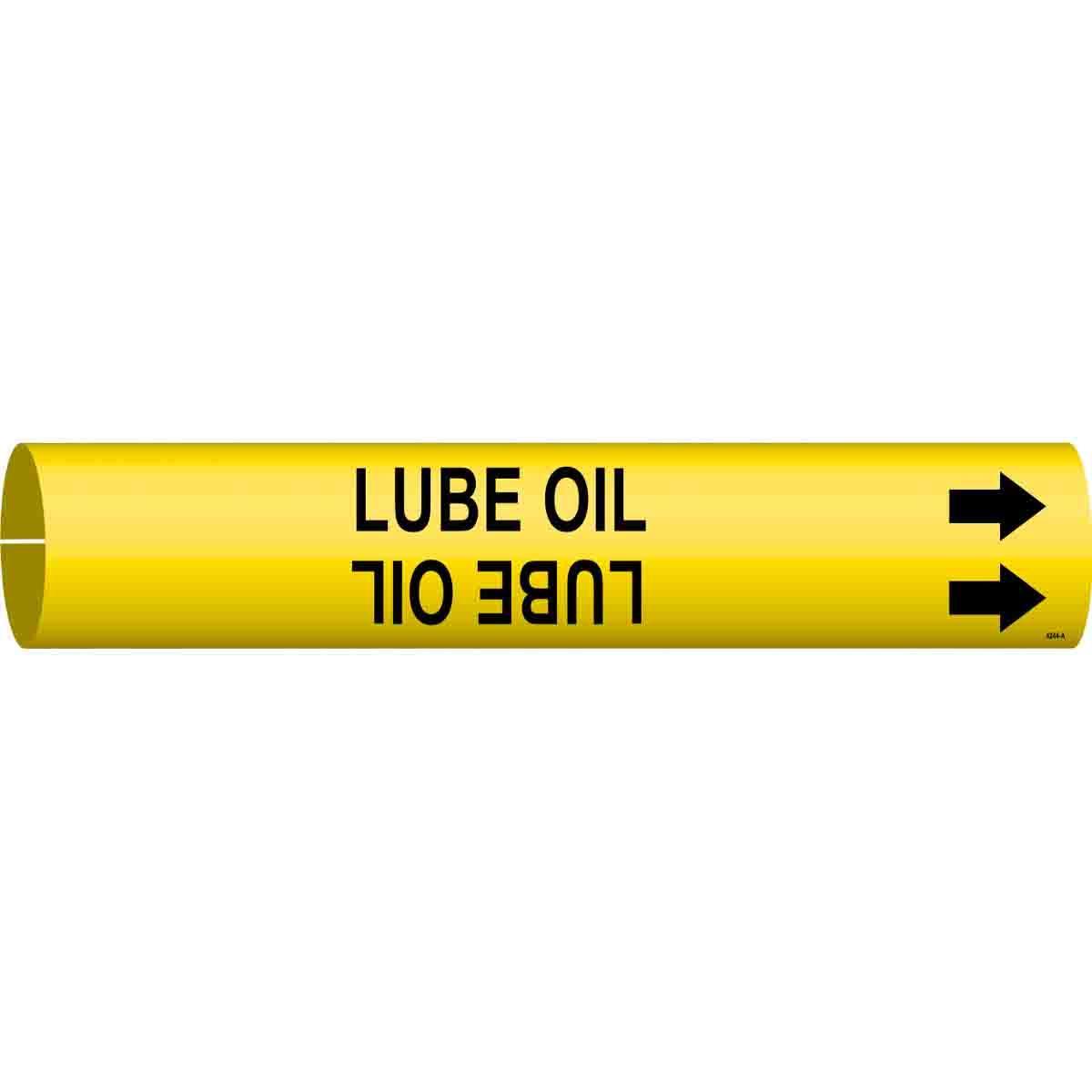 MARKER PIPE LUBE OIL BK ON YEL 13/16IN 1