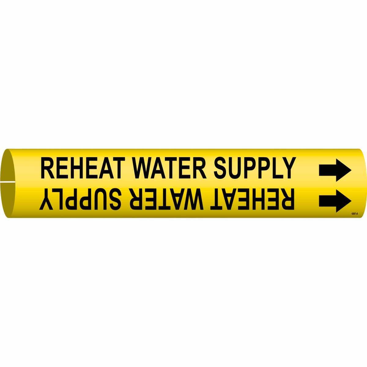 MARKER PIPE REHEAT WTR SPLY BK ON YEL 1