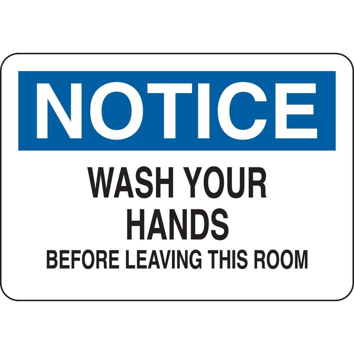 SIGN HYGIENE PERSONAL TEXT B-555 AL 7IN