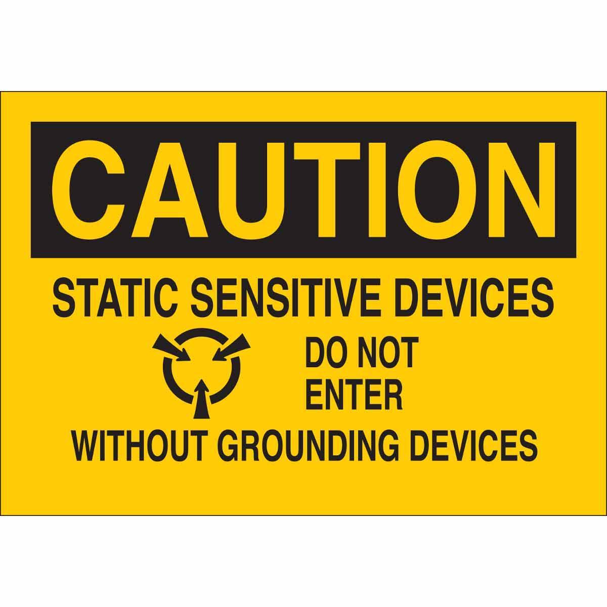 SIGN HAZARD ELECTRICAL RECT 10IN 14IN