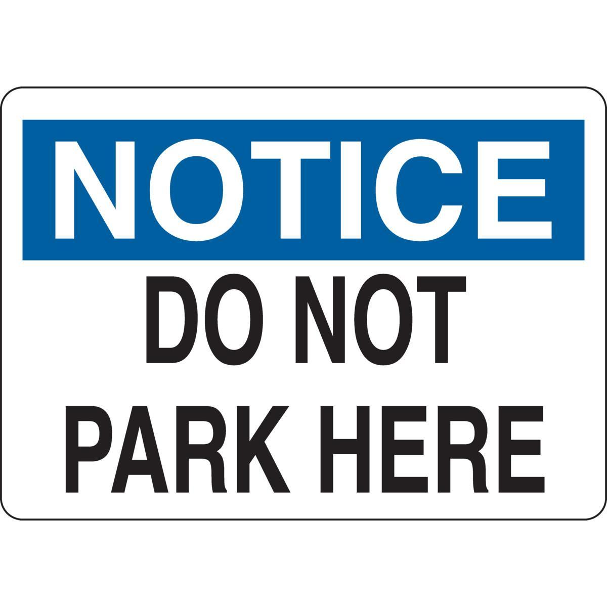 SIGN TRFC NOTICE TEXT B-401 PLSTC 10IN