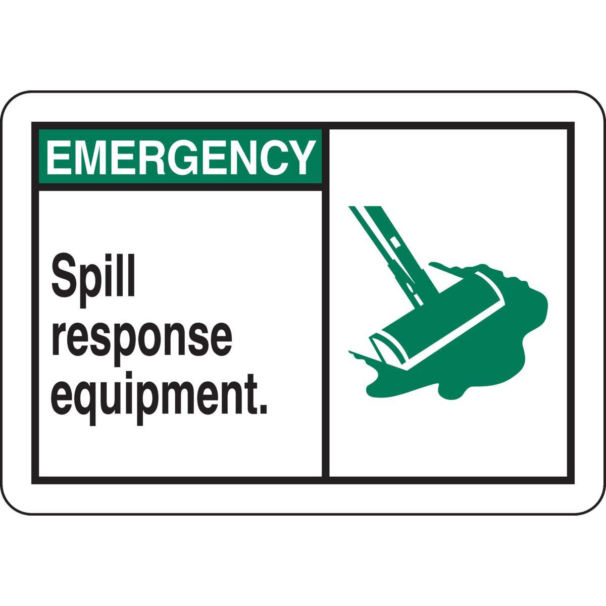 SIGN SAF 3-1/2IN 5IN BK/GRN ON WHT