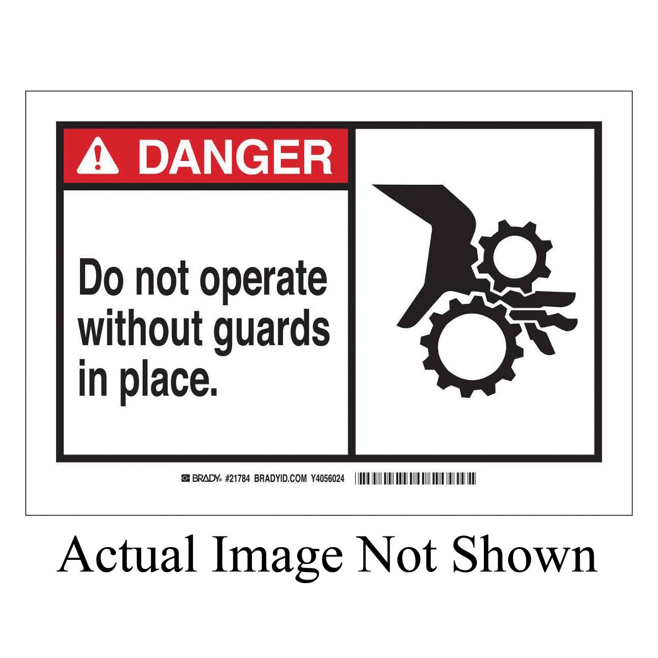 SIGN ALERT DANGER 3-1/2IN 5IN