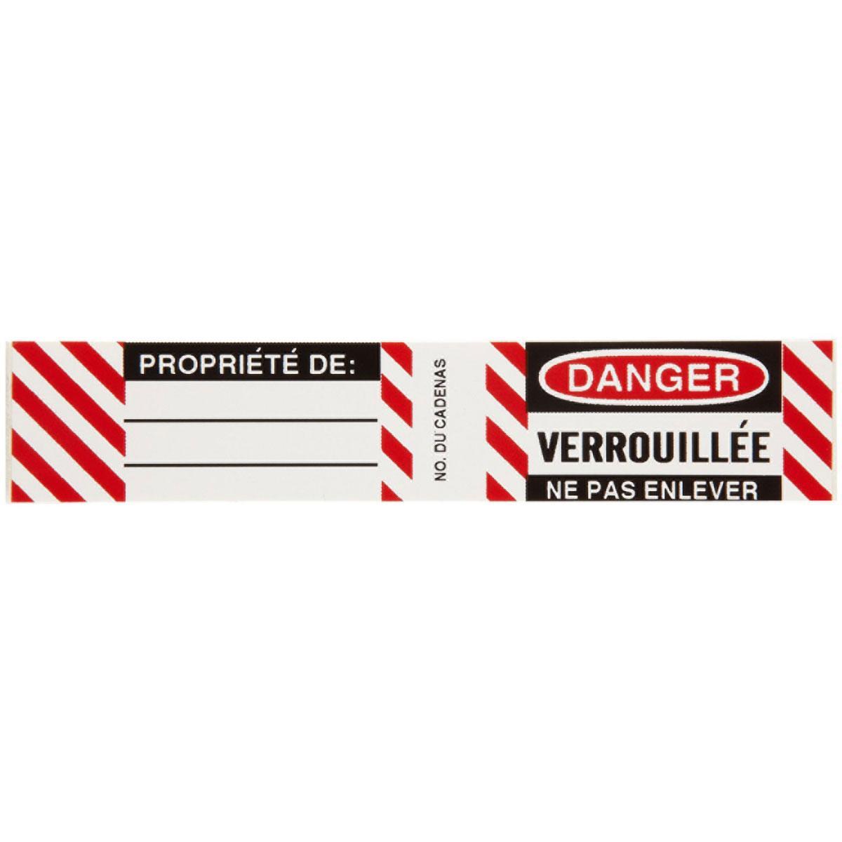 B826/B674 FRENCH LOCKOUT LBLS 6 SETS/PK
