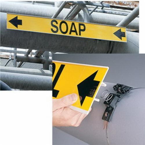 MARKER PIPE W WTR EFL W LEFT ARROW SYM 1