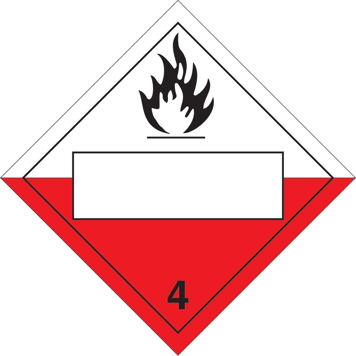 PLACARD DOT VEH 10-3/4IN WHT BK/R 0.1IN