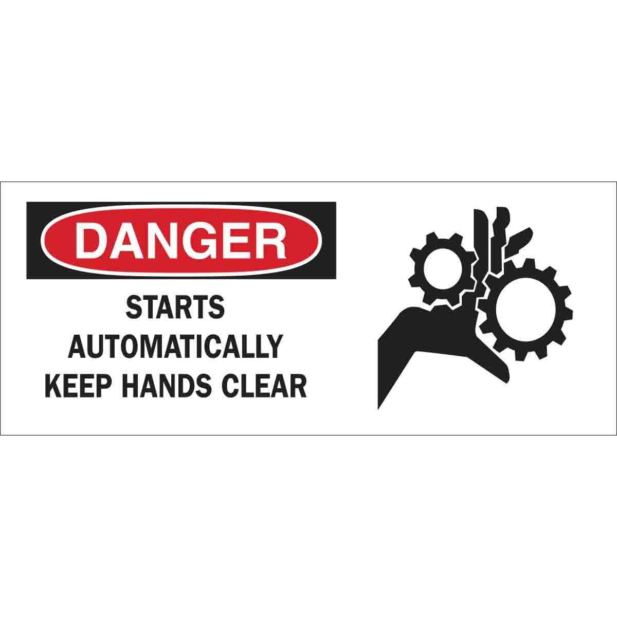 SIGN SAF DANGER RECT 7IN 17IN COR HOLES