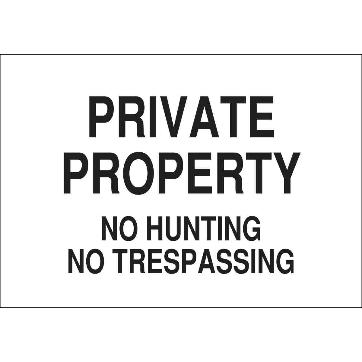 SIGN ACT PROHIBITED PRIVATE PROP 10IN