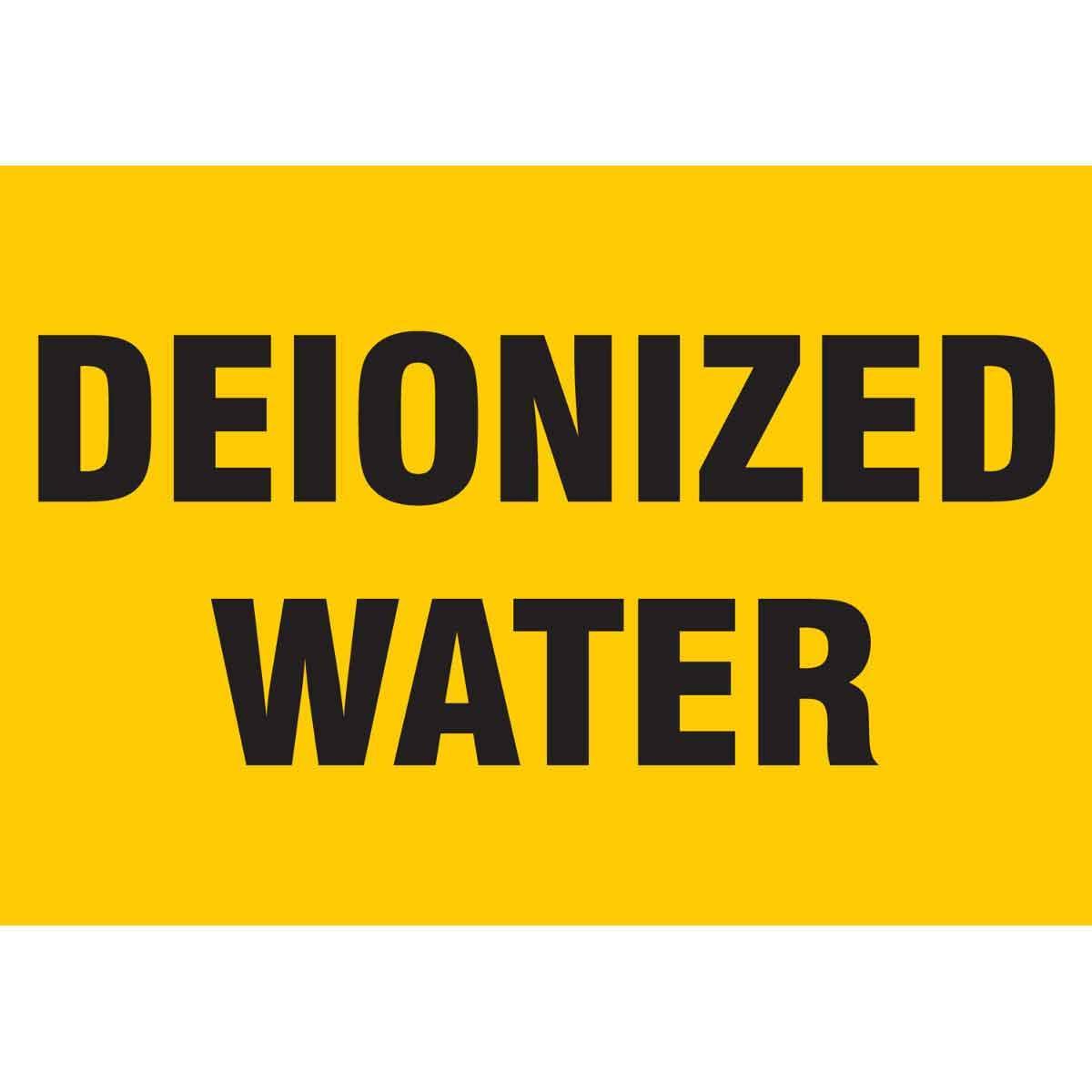 MATERIAL LABEL 2IN DEIONIZED WTR