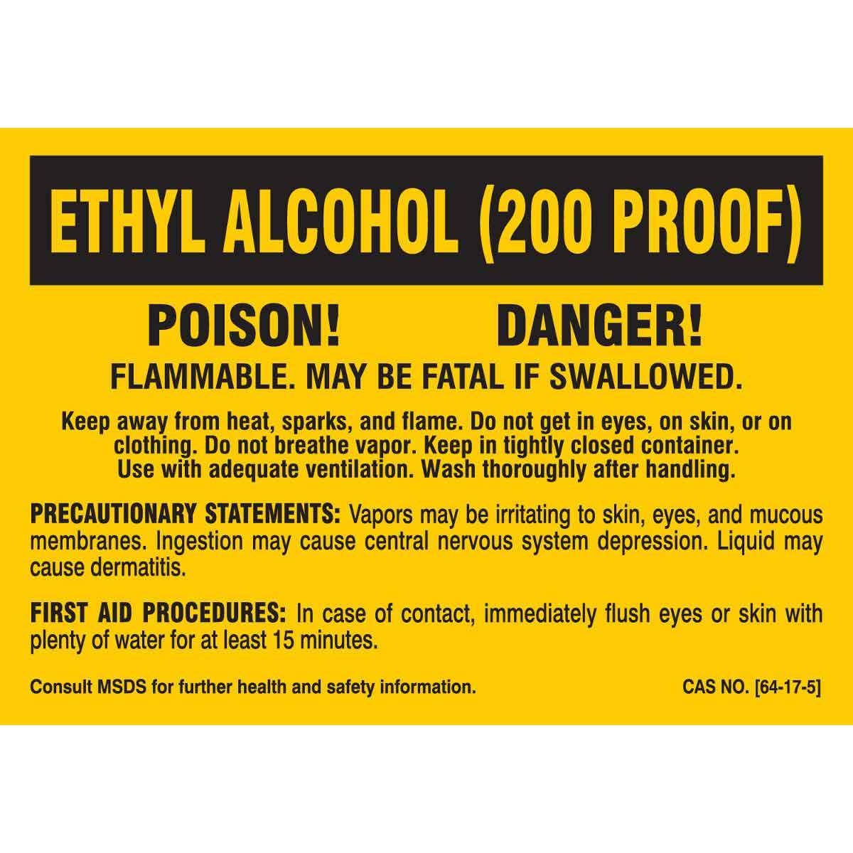 MATERIAL LABEL 5IN BK ON YEL 25 PER PACK
