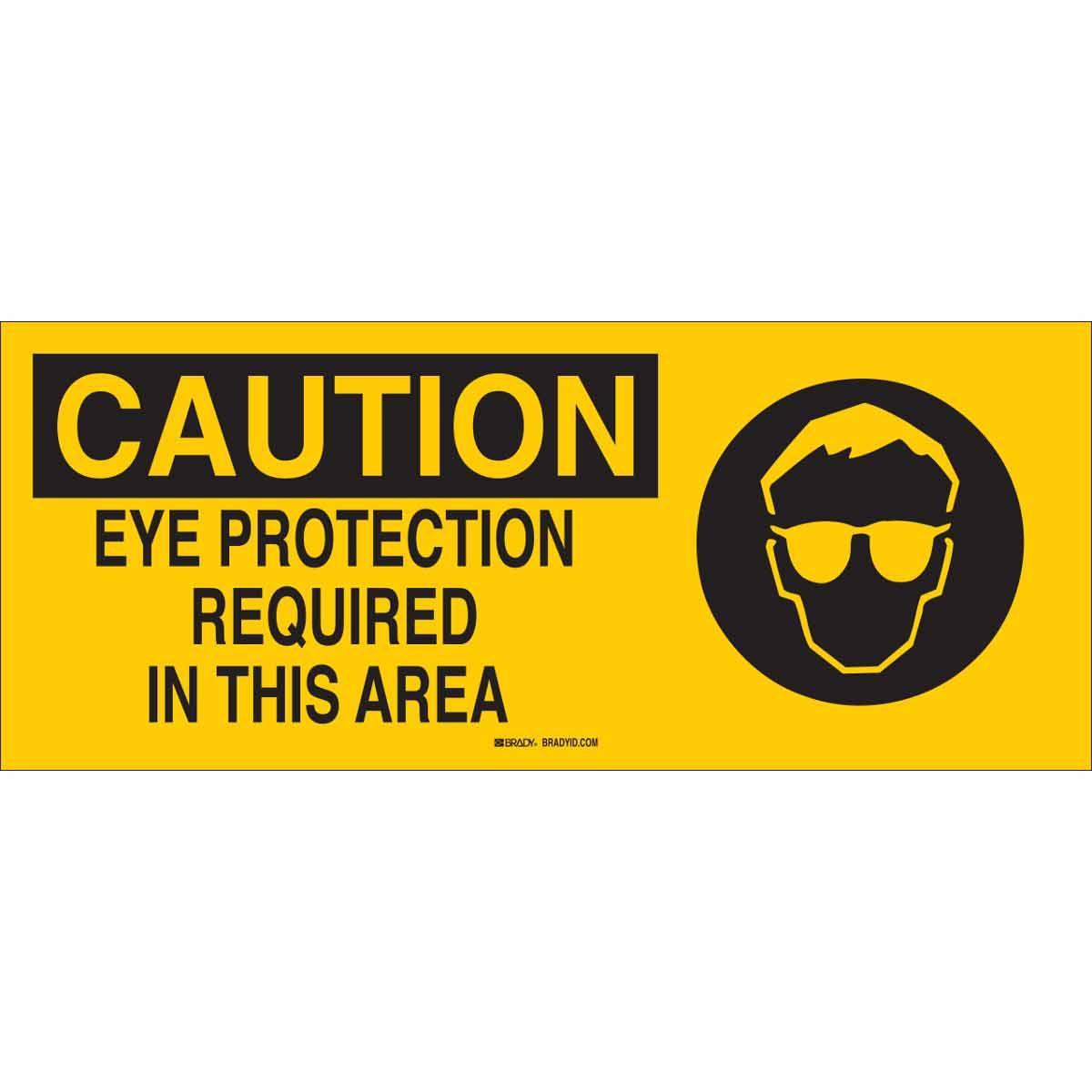 SIGN PROTECTION EYE RECT 7IN 17IN