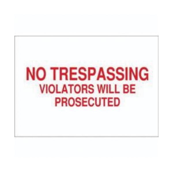 SIGN ADMITTANCE NO TRESPASSING 7IN 10IN