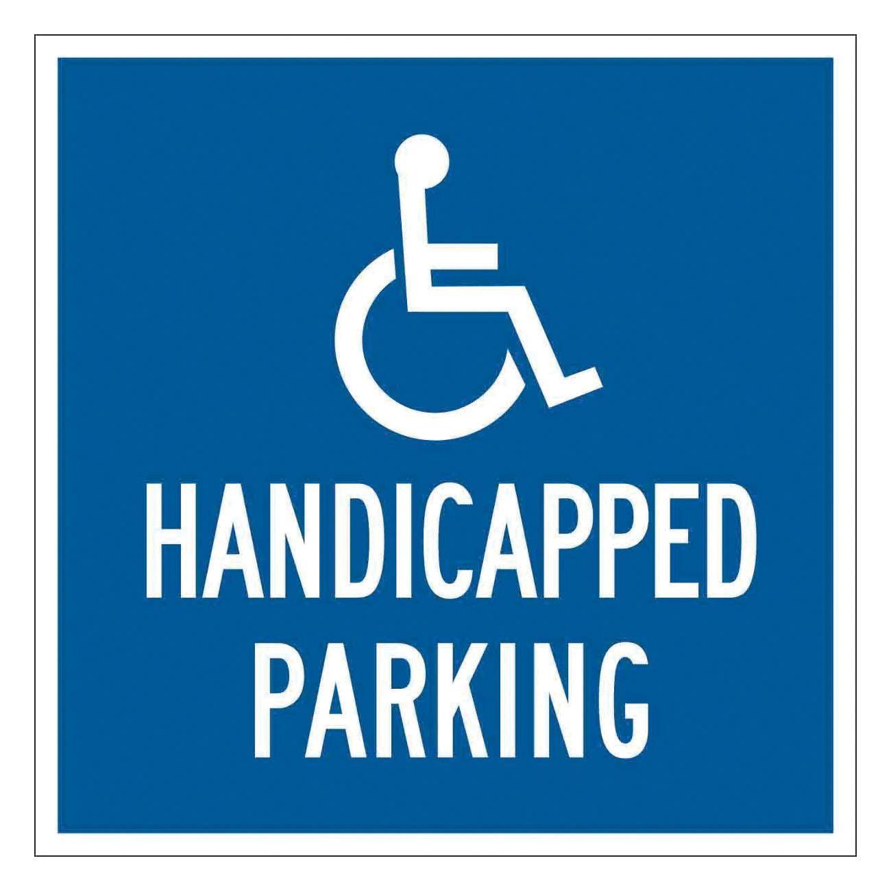 SIGN PRKG HDCP SQ SYM/TEXT B-959 AL 18IN