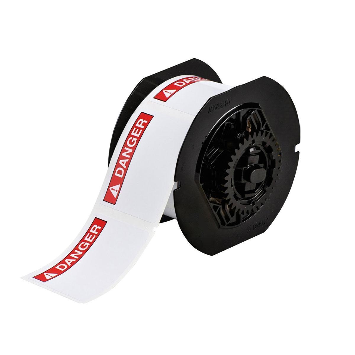 LABEL 2-1/4IN 3IN ANSI DANGER R ON WHT