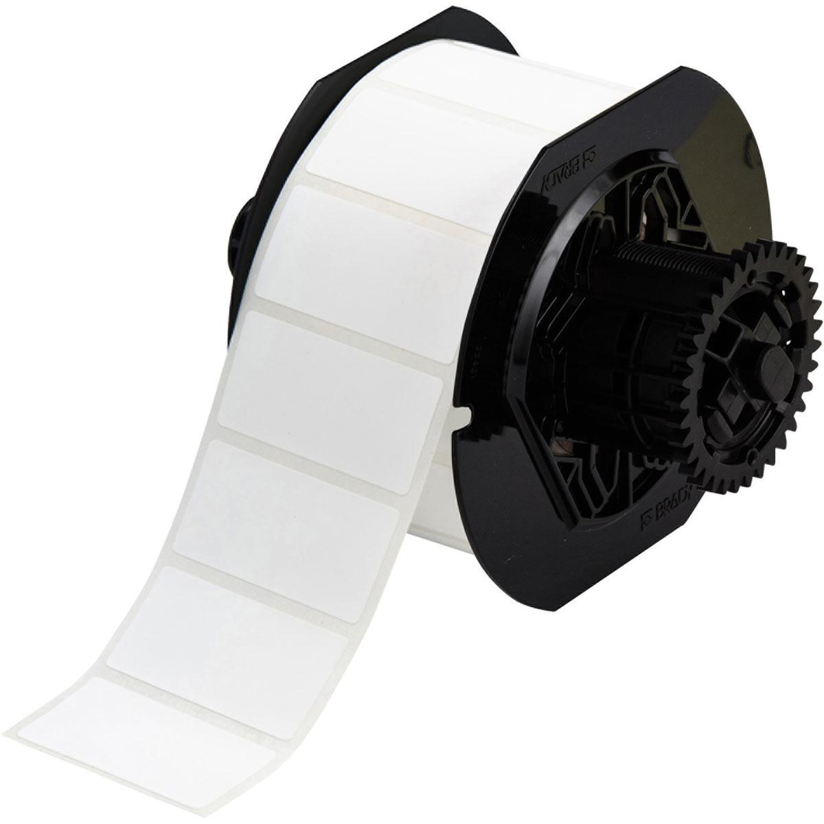 LABEL PTR 1IN 2IN BLK WHT B-489 POLYEST