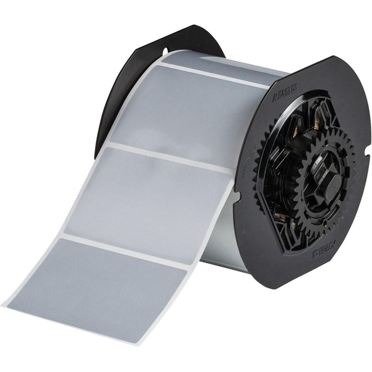 LABEL PTR 2IN 3IN BLK SIL B-428 POLYEST