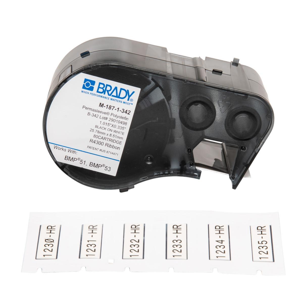 SLEEVE MKR W 20 TO 10AWG 1.015IN 1IN BLK