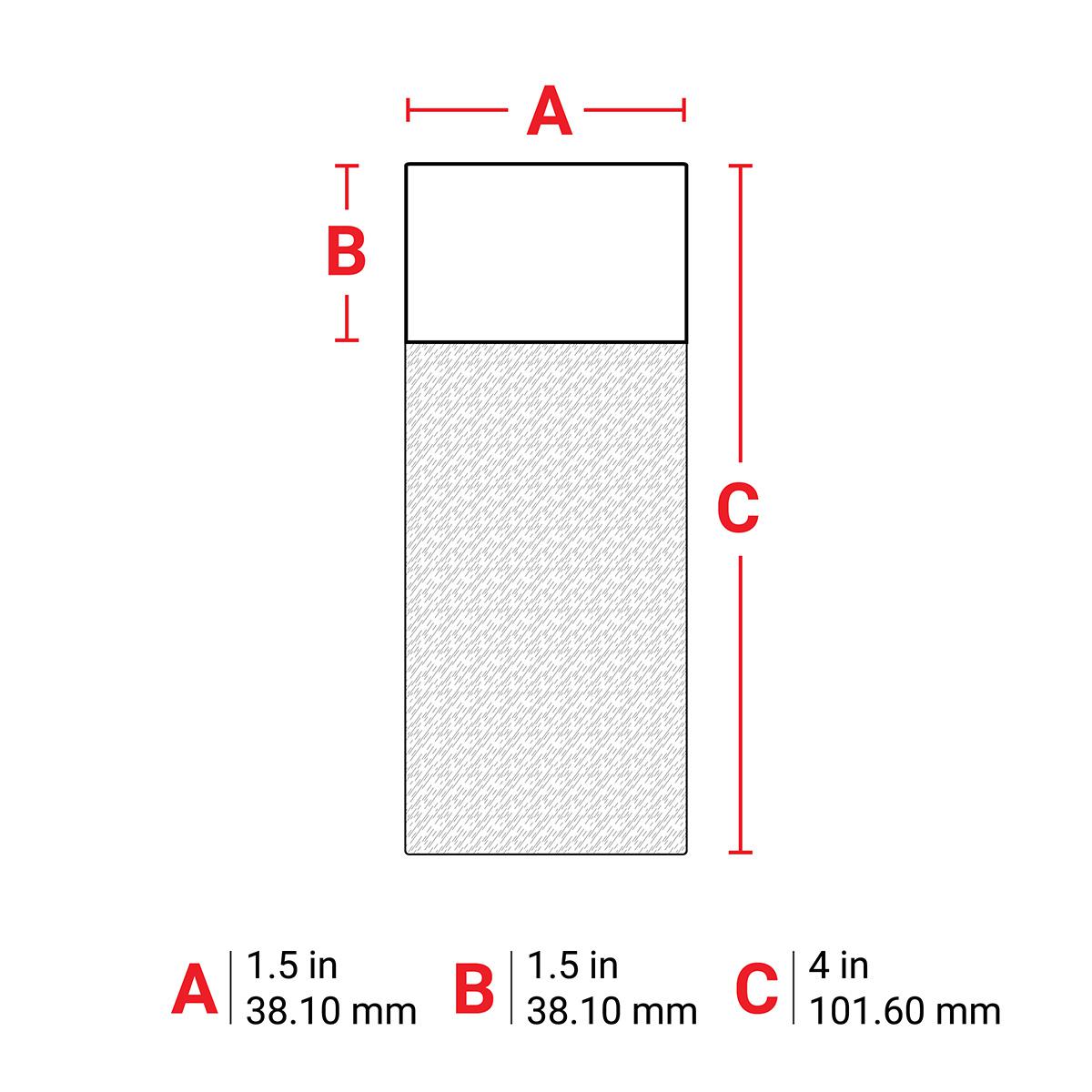W & COMPONENT LBL 1.5IN 1.5IN VINYL